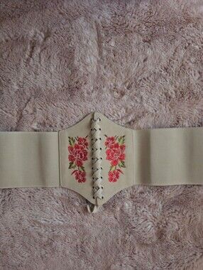 Floral Embroidered Corset Belt
